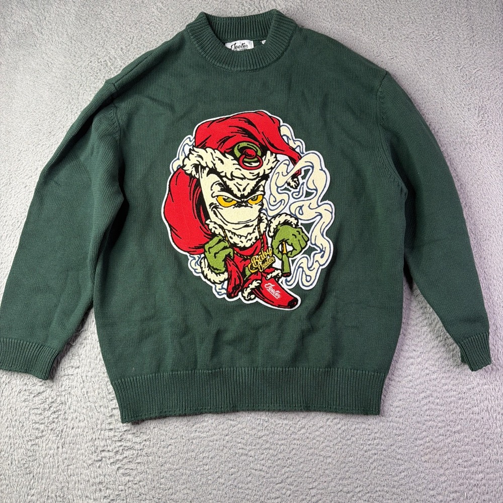 Jeeter Apparel Holiday Graphic Sweater Medium The Grinch green